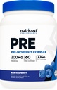 Nutricost Pre-Workout Kompleksi Toz (60 Hizmet, Blue Raspberry) - Pre-Workout Supplement with Beta-Alanine, Taurine & Beta replicas