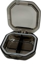 Travel Pill Organizer - Ανθεκτικό, Watertight Pill Υπόθεση Ταξιδιών Μέγεθος με 4 διαμερίσματα - Compact Pill Travel Θήκη για Βιταμίνες, Συμπληρώματα, Ιατρική - Travel Pill Container για Πουρέ (Gray)