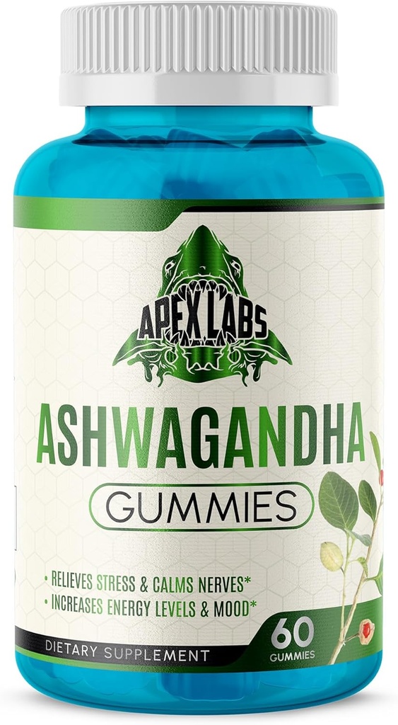 Ashwagandha Gummies - 60 Kont - Karma Berry, KSM-66, Vegan, Plant bazlı, Non-GMO, Gluten-Free & Gelatin Free Relax