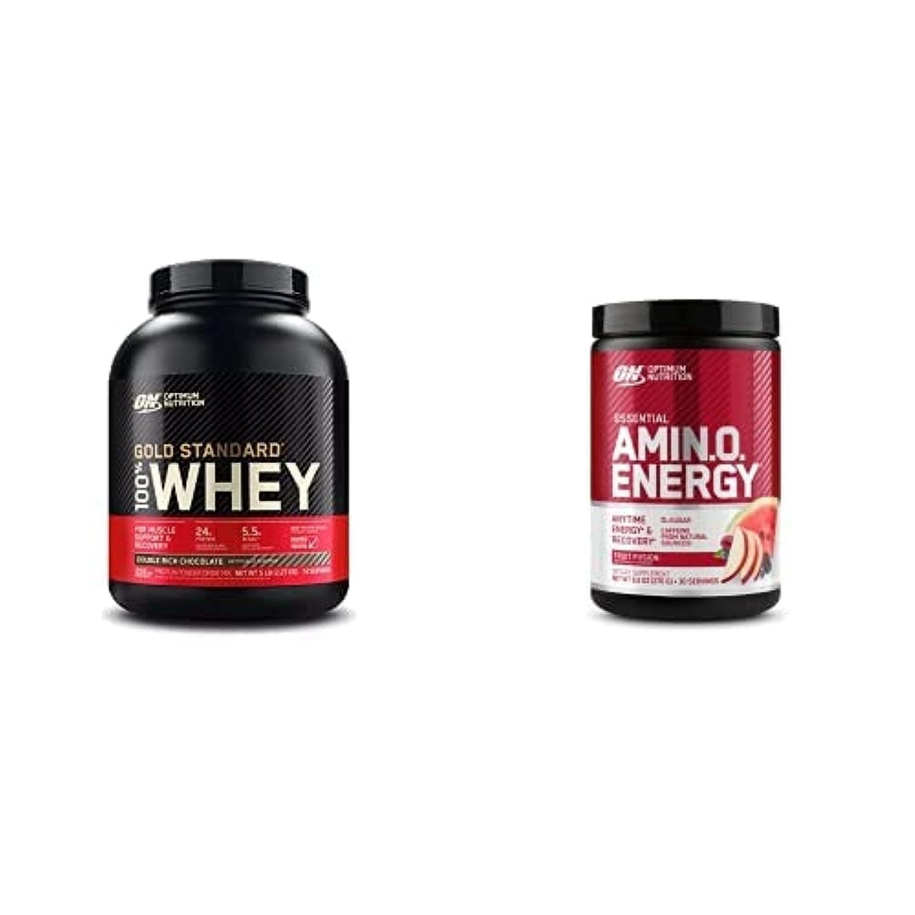 Altın Standart 100% Whey proteini birincil kaynak izolasyonu - Çift Zengin Çikolata 74 + MINAL Enerji - BCAA, Amino Asits, Keto Friendly, Green Coffee Extract- Fruit Fusion, 30 Hizmetler