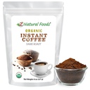 Z Natural Foods Organic Instant Coffee Powder - Rich Dark Roast Flavor, Arabica Instant Espresso Powder with Antioxidants to Boost Energy, Mood & Focus - Gourmet Coffee in Resealable Bag, 8 oz