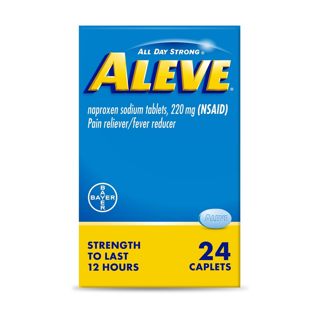 Aleve Ağrısı Naproxen sodyum Caplets - 24 Kont