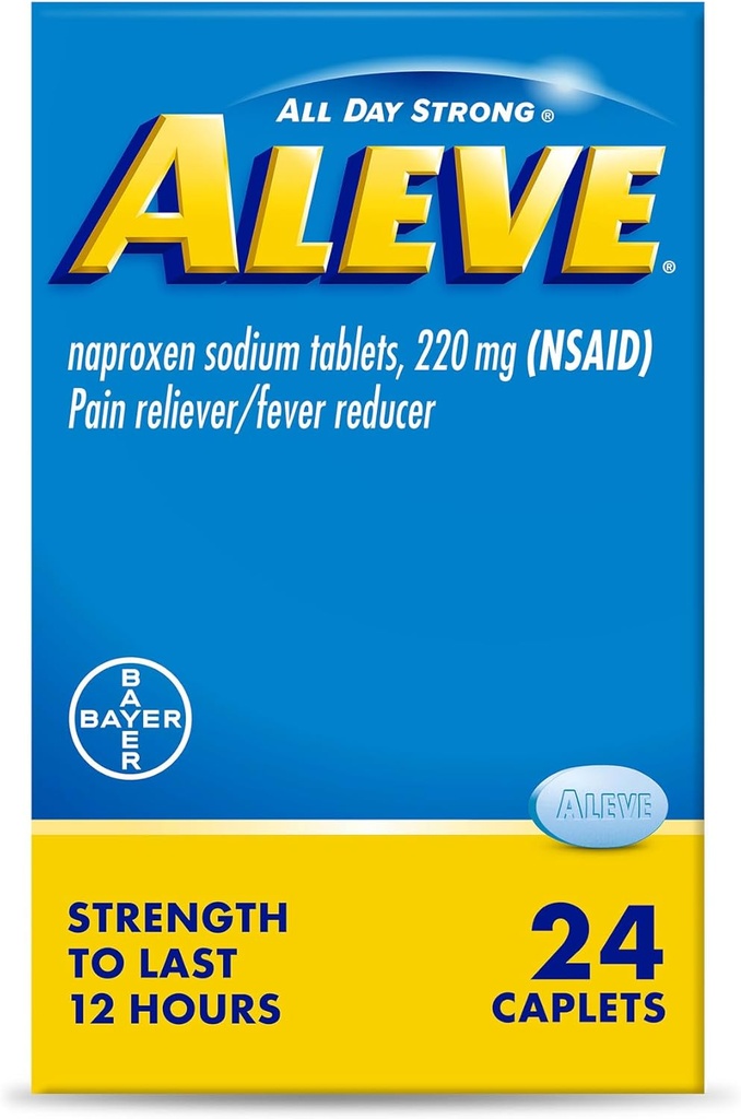 Aleve Ağrısı Naproxen sodyum Caplets - 24 Kont