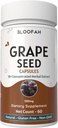 Grape Seed Capsules 500 mg | 10:1 Yoğun Tür | Natural Herbal Supplement | Non-GMO, Gluten-Free | Grape Seed Toz for Daily Wellness (60)