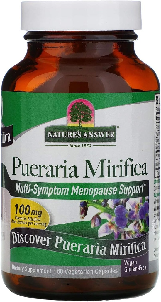 Doğanın Yanıtı Pueraria Mirifica Vegetarian Capsules, 60-Count