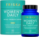 FRISKA Women's Daily Digestive Enzyme ve Probiyotiks Supplement, Advanced Natural Support for Women Digestive Health, Fights Bloating, Eases Digestion, Supports Nutrient Ab component, 30 Capsules