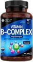 B Kompleksi - 365 Küçük Tabletler (One Year Supply) Tüm 8 B Vitamini B1-B2-B3-B5-B6-B12, Biotin, Folic Acid ve C - Tiredness'in Azaltılması - İngiltere Made
