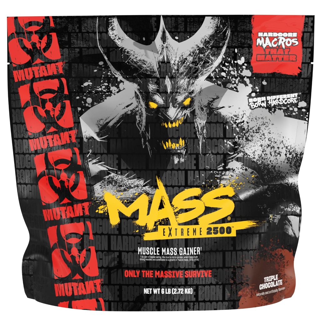Μάζα μεταλλαξιογόνου Extreme Gainer – Whey Protein Powder – Κατασκευάστηκε μυϊκό μέγεθος και δύναμη – Υψηλή πυκνότητα Καθαρές θερμίδες (Τρίκλινη σοκολάτα, 6 lbs)