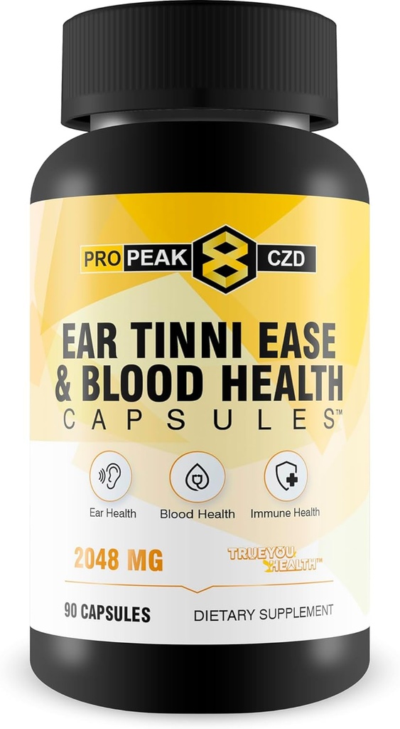 Doğal Tinnitus Relief Ear Tinnie Ease Immune Boost - The Best Tinnitus Relief for Ringing Ears Immune Support Supplement - Blood Alert - Ear Health - Immune Boost Blood Builder Blood Health Pills