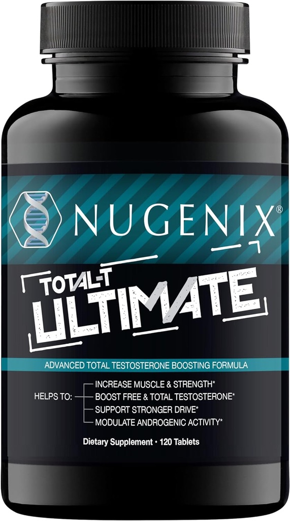 Nugenix Total-T Ultimate - Erkekler için Gelişmiş Ücretsiz ve Toplam testosteron ATM - 120 Tablet
