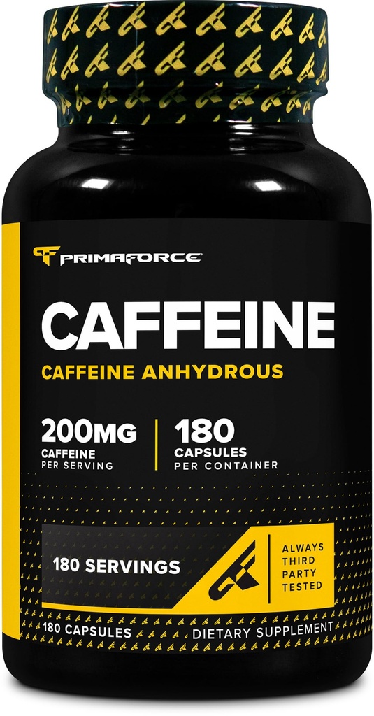 Primaforce Caffeine Pills 200 mg, 180 Capsules