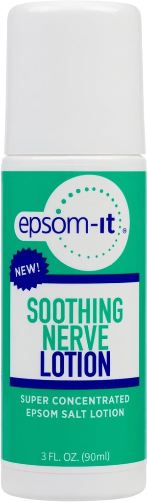 Epsom-It Soothing Nerve Lotion - Roll On Epsom Salt Magnezyum Lotion, Topical Magnezyum Cream with Capsaicin & Arnica for Tired Muscles and Sleep, 3oz