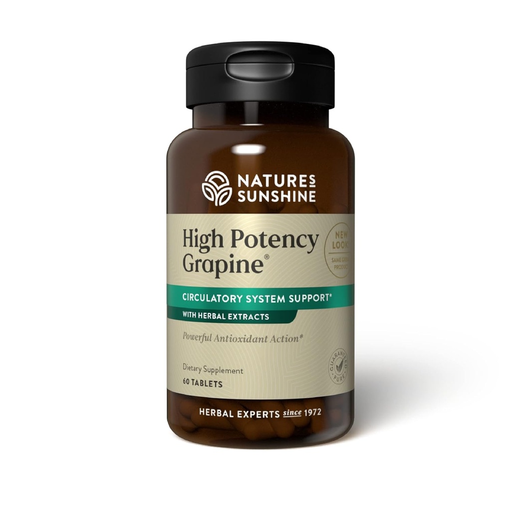 Nature's Sunshine Grapine, High Potency, 60 sekme