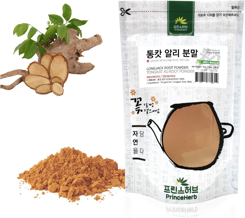 100% Φυσική σκόνη ρίζας Longjack 통캇알 리 분말 Tongkat Ali Root σκόνη (4oz)