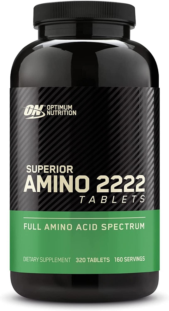 Optimum Beslenme Amino 2222 Tabletler, Tamam Essential Amino Asitler, EAAs, 320 Count