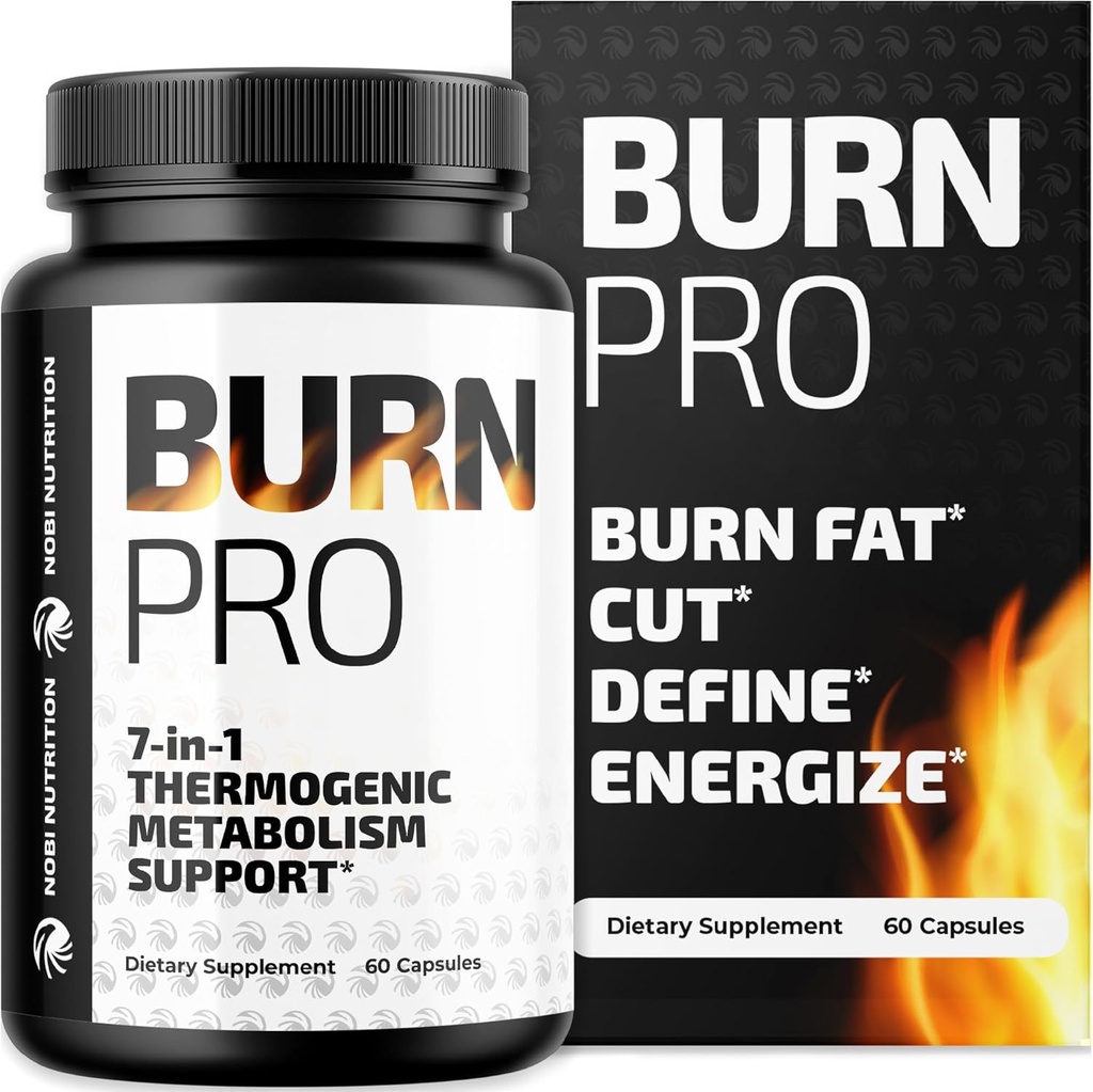 Burn Pro 7in-1 Termogenic Metabolism ATM | Kilo Yönetimi Desteği Appetite & Enerji Desteği ile Tamamlandı | Bloating Relief, Targeted Belly Toning & Keto Üretme | Slim, Trim & Tone | 60ct