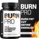 Burn Pro 7in-1 Termogenic Metabolism ATM | Kilo Yönetimi Desteği Appetite & Enerji Desteği ile Tamamlandı | Bloating Relief, Targeted Belly Toning & Keto Üretme | Slim, Trim & Tone | 60ct