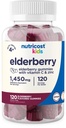 Nutricost Kids Elderberry Gummies (50 mg) ile çinko & Vitamin C 120 Gummies - Gluten Free, No Corn Syrup