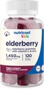 Nutricost Kids Elderberry Gummies (50 mg) ile çinko & Vitamin C 120 Gummies - Gluten Free, No Corn Syrup