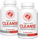 Silver Fern Cleanse - Daily Gut - 2 Şişe - 240 Capsules - 60 Gün Supply - Immunoglobulin G, A & M - (IgG, IGA, IgM) - Digestive System & Immune System Support - Postbiyotik