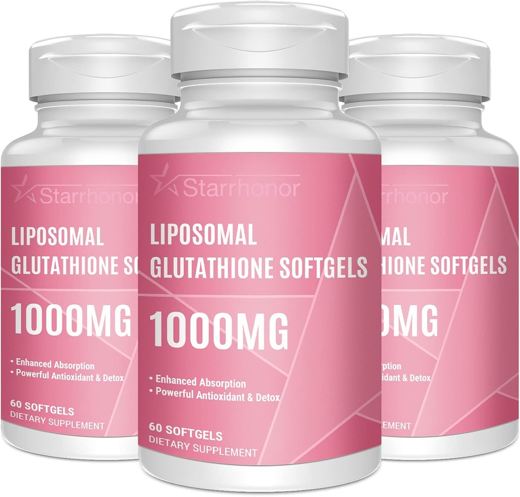 Liposomal Glutathione Softgels 1500MG, Vitamin C, Better Abors, Non-GMO Sağlıklı Atı için Güçlü Antioksit, Detox, Immune Health, 180 Softgels