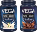 Vega Sport Premium Protein Toz Paketi, Çikolata + Vanilla, Bitki bazlı Protein Toz Post Workout - sertifikalı Vegan, Vejetaryen, Keto-Friendly, Gluten Free, Dairy Free, BCAA Reese