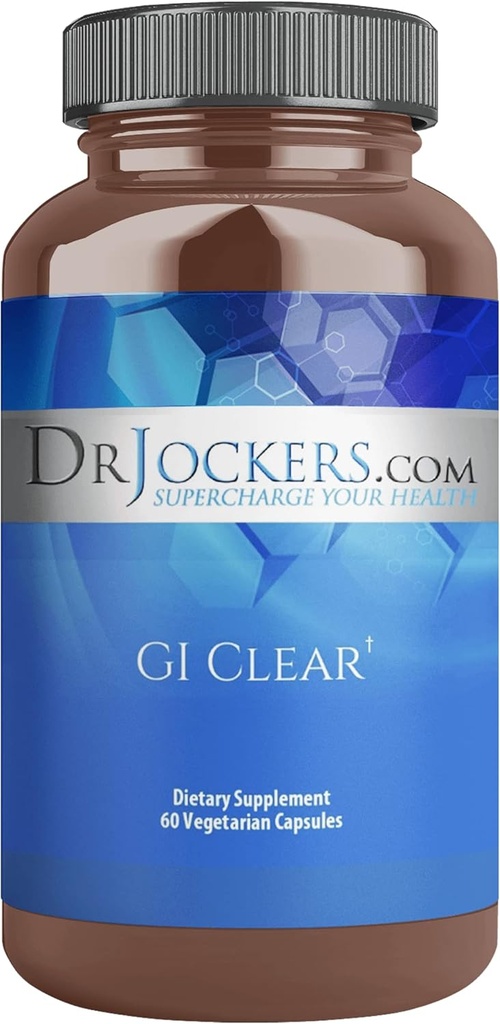 GI Clear by 60 Day Supply Comprehensive Support,Daily Routine Use, microbiome, Diyetary Supplement, Dr. Jockers.com