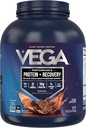 Vega Sport Vegan Protein Powder + Recovery - 30g φυτικής πρωτεΐνης ανά υπηρεσία, Mocha, 45 εξυπηρετήσεις, 5g BCAAs, Probiotics, NSF Certified, for Shakes & Smoothies, 4.2lbs (Packaging May Vary)