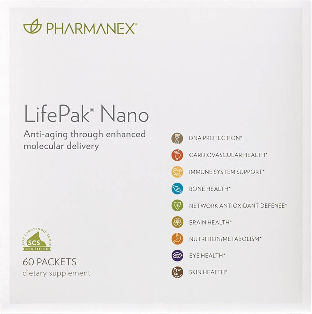 Nu Skin Pharmanex LifePak Nano - Kesim-Edge Nanoteknolojisi, Vitaminler ve Antioksis ile Gelişmiş Absorpsiyon ve Sağlık Faydaları ile Gelişmiş Beslenme Desteği