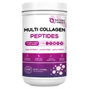 NATI TARGET Multi Collagen, Toz - Tip I, II, III, V, X - C Hyaluronic Acid, Supports Skin Hair Nail & Joint, Grass-Fed, Non-GMO, 50 Hizmetler