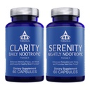 Thrivous Clarity & Serenity Stack – Day + Night Nootropic Sche for Focus, Mood, Relaxation & Sleep Support – 120 Vegan Capsules