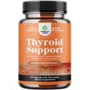 Herbal Thyroid Support Complex - Potent Kelp Iodine Supplement with L Tyrosine, Bladderwrack, Selenium & Pure Ashwagandha for Hormon Dengesi - Mood & Energy Diyetary Pills - 120 Halal Capsules