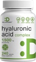 Deal Supplement Hyaluronic Acid Supplements 1.500 mg – 240 Capsules, MSM & Vitamin C – Saf% 95 | Non-GMO + Plant bazlı HA – Sağlıklı Ortaklar, Bones, Connective Tound, & Skin Hydration