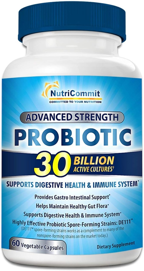 30 Milyar Probiyotiks Supplement | 10 Nadir Bilimsel Olarak Bacillus Subtilis & Bacillus coagulans prebiyotik Support Optimal Immune & Digestive Health (1 Günlük)