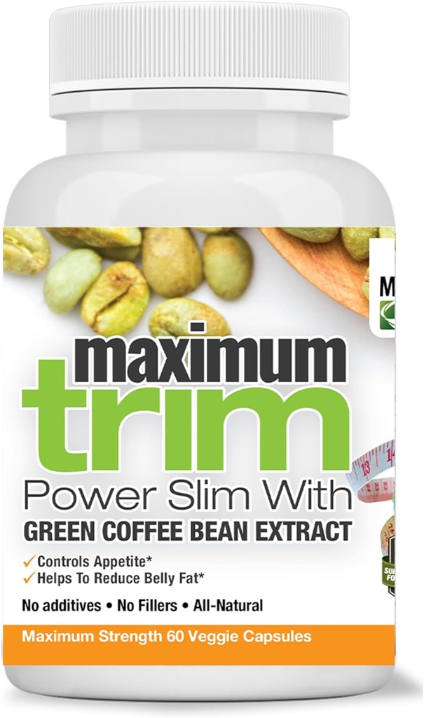 En Etkili Formulation maximumTrim Garcinia CAMBOGIA with Green Coffee Bean Extract All Natural Kilo Kaybı, Appetite Suppressant & Fat Burner - Ay Supply