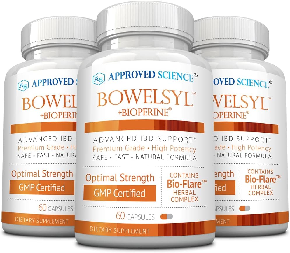 Onaylanan Bilim Bowelsyl - 360 Capsules - Destekler GI Tract, Soothes Kolon, Geri Döndürmeler - Yüksek Aborpsiyon - Tüm Doğal, Non-GMO