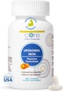 Core Med Science Liposomal Iron Supplement for Women & Men, 65 mg (90 Capsules) - Hamilelik sırasında Tanımlama için Demir Aborpsiyon Vitamin Pills - Stomach'da Swallow & Gentle on Stomach - Dairy-Free