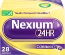 Nexium 24HR Acid Reducer Heartburn Relief Κάψουλες για την προστασία όλων των ημερών και της νύχτας από συχνές εγκαύματα, Heartburn Medicine με Esomeprazole Magnesium - 28 Count