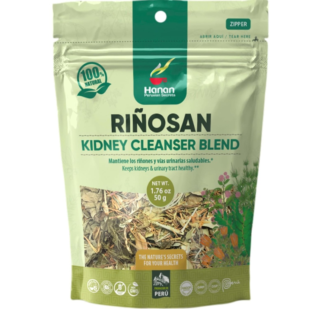 Hanan Riñosan Herbal Blend 1.8 oz (50 g) - Loose Leaf Tea of Dried Chanca Piedra (Stone Breaker), Horsetail, Cat's Claw and Huamanpinta - Herbal Supplement