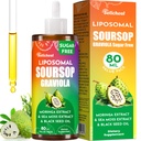 (80ML) Supplement Liquid Drops, 10 in 1 Soursop Multivitamin Drops with Leaf Extract & Sea Moss, for Cell Support & Regeneration, Immunity, Gut, Zzz, Skin & Antioxidant | 2.8 Fl Oz - 80 Days Supply