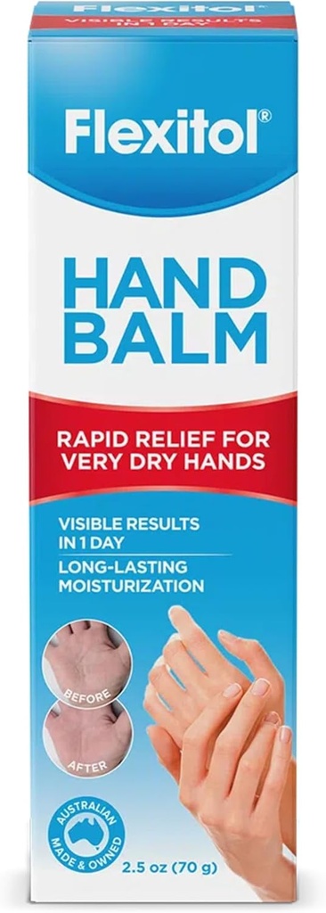 Flexitol Hand Balm, Rich Moisturing Hand Cream, 2.5 Ounce Tube