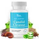 DR VITAMIN SOLUTIONS Candid Cleanse Supplement with GLP-1 Support - Oregano Leaf, Caprylic Acid & Lacto (22)e | Candida Support Pills for Digestive Health | Candida Cleanse Detox for Women & Men | 30