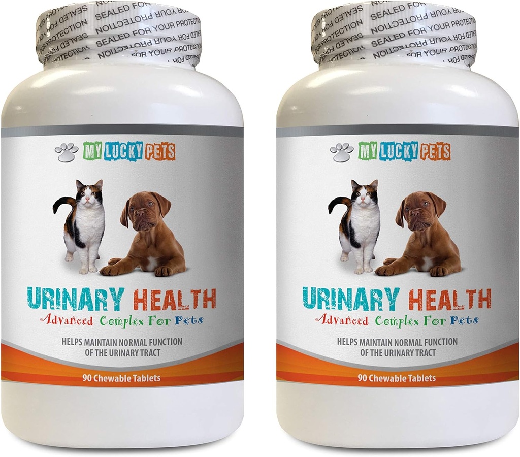 Kedi UTI Pain Relief - Evcil hayvanlar Urinary Health Kompleksi - Köpekler ve Kediler için - Gelişmiş Bladder Desteği - Cats Için Cranberry Bites - 2 Şişeler (180 Tedaviler)