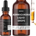 Ashwagandha Liquid Drops Yoğun 1 Fl Oz 30 ml | 60 500 mg Organik Köklülük Tamam | Stres Yardımı, Enerji ve Immunity, Zihin Odaklığı, Hızlı Aborpsiyon