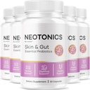 (5 Pack) Neotoniks Capsules - Resmi Neotonics Skin & Gut Essential Probiyotikler, Gelişmiş Formula Neotonics Skin ve Gut Organic, All Natural Supplement Neotonics Review, 150 Capsules 5 Ay için 150 Capsules