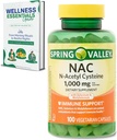 NAC Supplement N-Acetyl Cysteine | 1000 mg, 100 Count | Immune Support, Vegetarian Capsules | Gluten-Free, Soy Free, Lactose Free | Selenium ve Molybdenum
