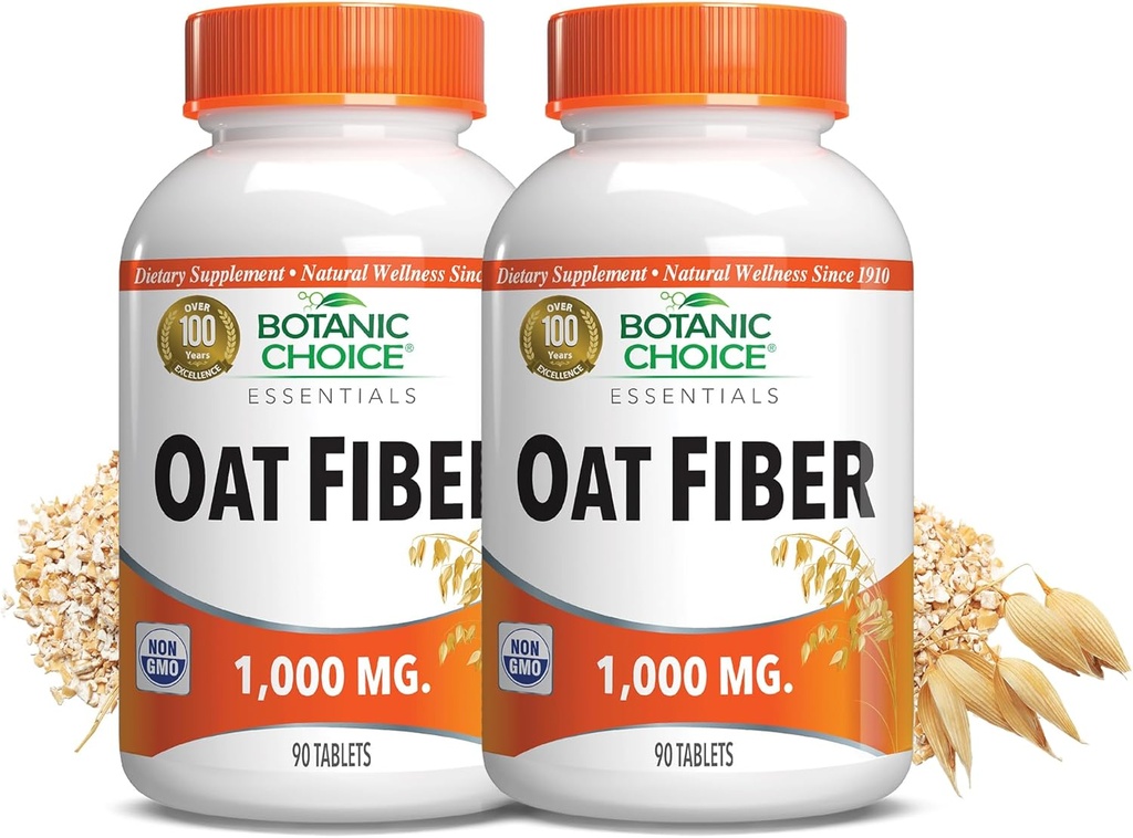 Botanic Choice Oat Fiber Diyeter Supplement - Kadınlar ve Erkekler için Acı Sağlığı - 2 Paket