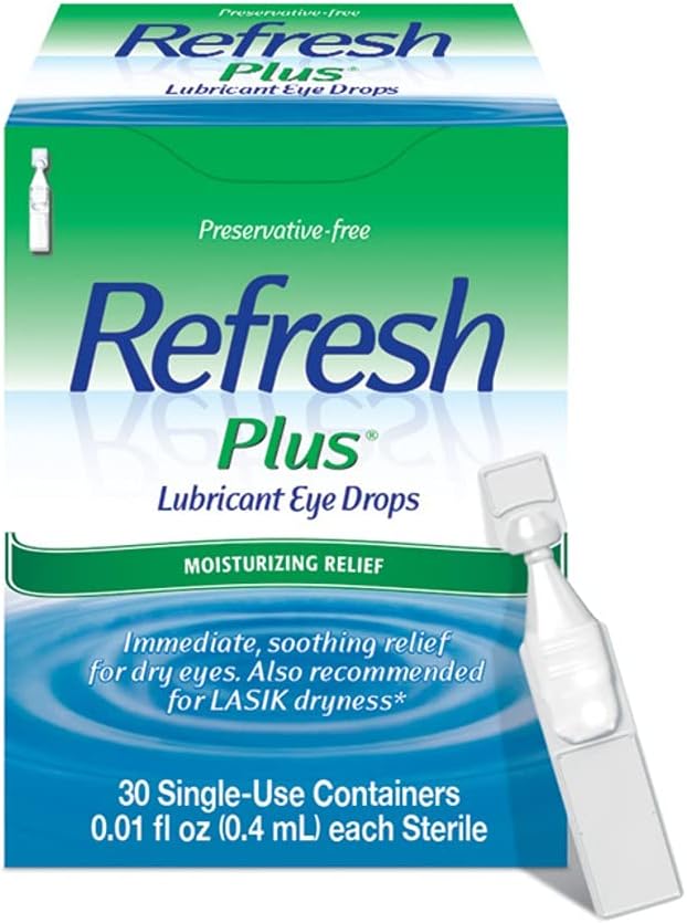 Yeni Plus Lubricant Eye Drops, Preservative Free, Single Use Containers, 30 Count