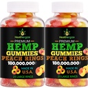 2PACK καννάβι Gummy-Fresh Delicious Gummy Ροδάκινο-για τον ύπνο, την ηρεμία και την χαλάρωση, Back-Premium Hempie Oil Gummy Bibles, Natural Hemp Party-Made in USA
