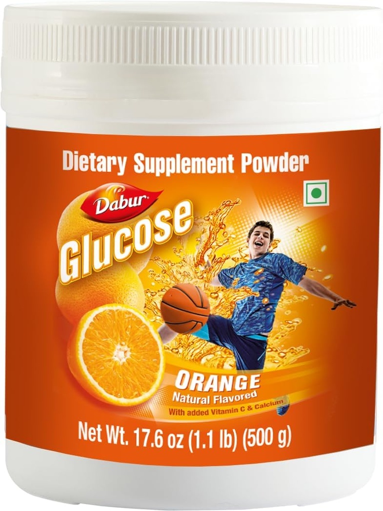 Dabur Glucose - Glucose Toz - A Tasty Orange - 500 Grams